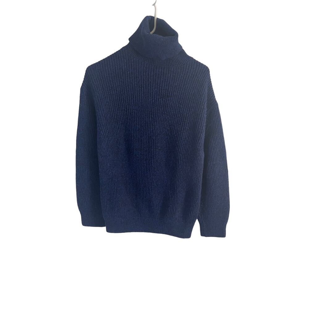 Creation Galy Vintage Size Large Wool Blend Blue Turtleneck Sweater